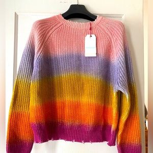 Zadig & Voltaire multicolored striped sweater size L